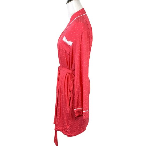 KATE SPADE Women's Size Extra Small Polka Dotted Stretchy Super Soft Robe - Picture 3 of 6